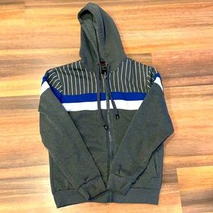 D&M Gray/Blue/White Hoodie Jacket